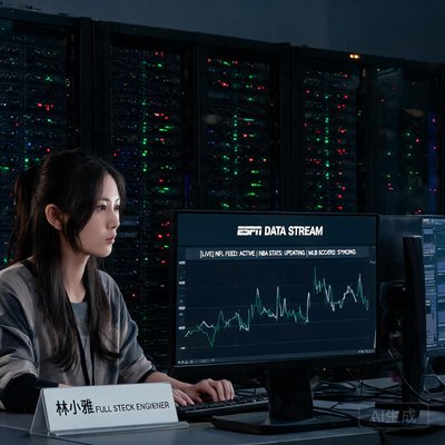 林小雅，全栈工程师，在服务器集群前监控ESPN数据流